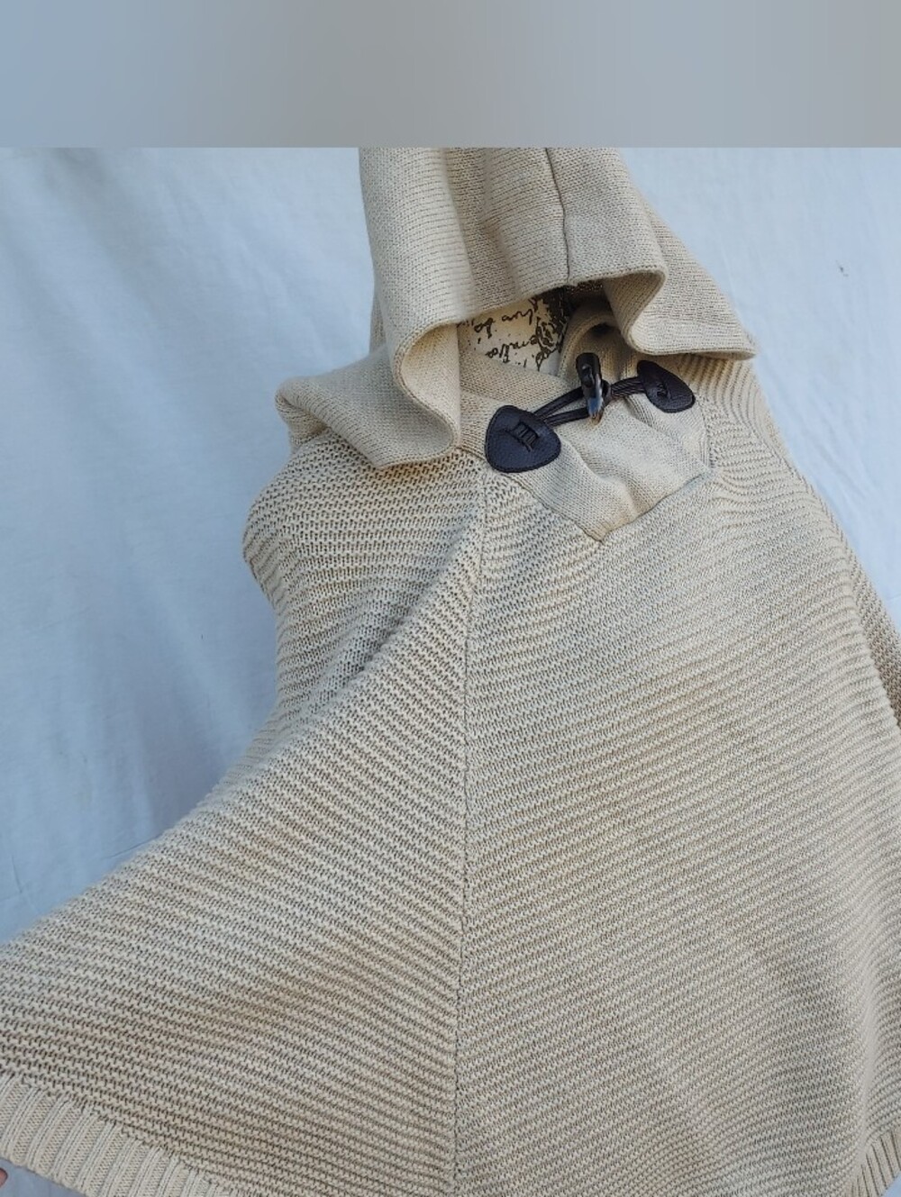 Banana Republic Hooded Beige Poncho/Cape XS